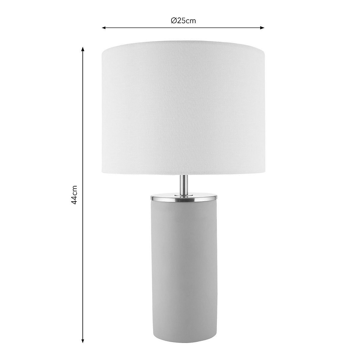 Harbour Studio Rubia Cylinder Satin Beige & White Table lamp
