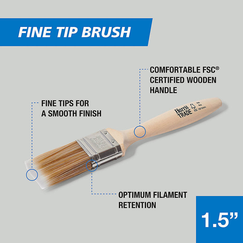 Harris Trade Emulsion & Gloss 1½" Interior Walls, ceilings & trim work Paint brush