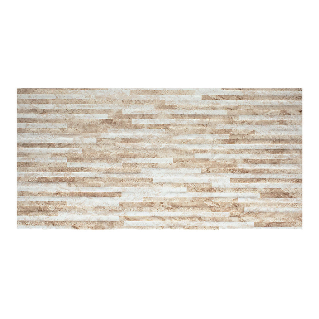Haver Sand & chalk Matt Stone effect Textured Ceramic Indoor Wall Tile, Pack of 6, (L)600mm (W)300mm