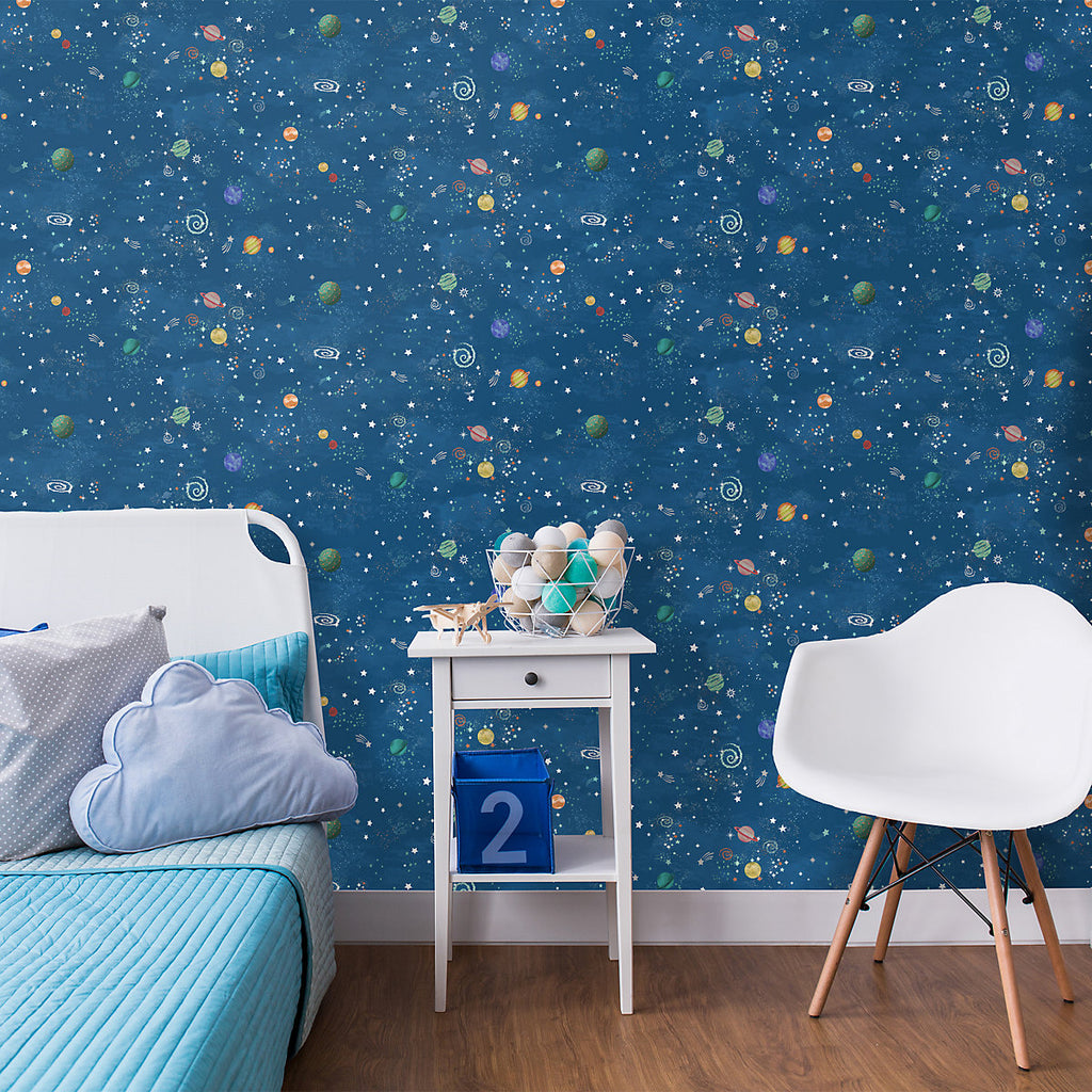 Holden Décor Blue Space Smooth Wallpaper