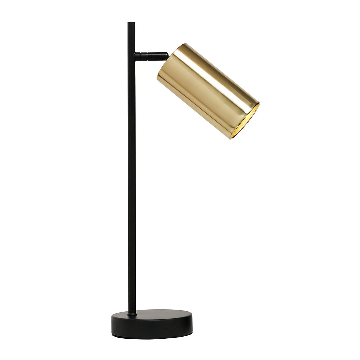 Inlight Carana Cylinder Black Brass effect Table lamp