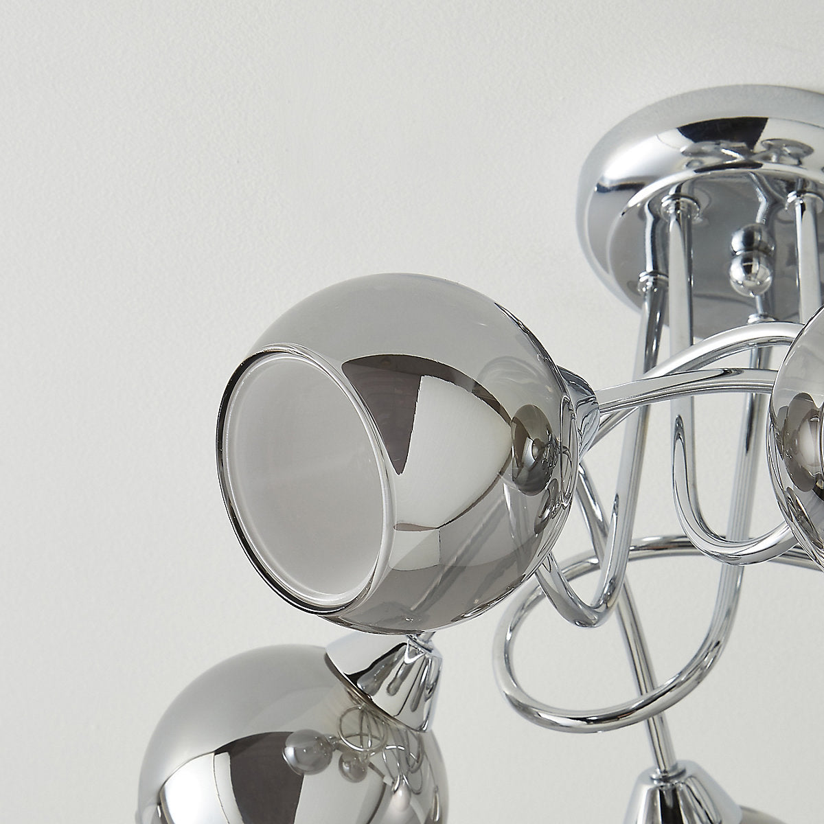 Inlight Elevate Gloss Glass & steel Chrome & smoked glass effect 5 Lamp LED Ceiling light