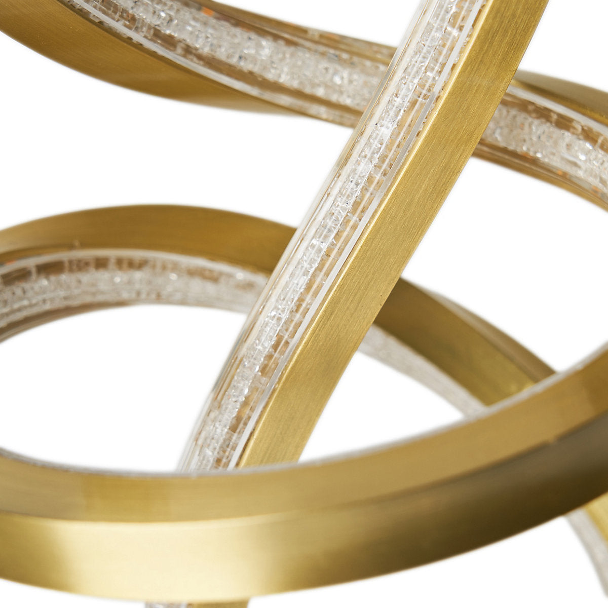 Inlight Leda Round Brushed Satin Brass effect Integrated LED Table lamp