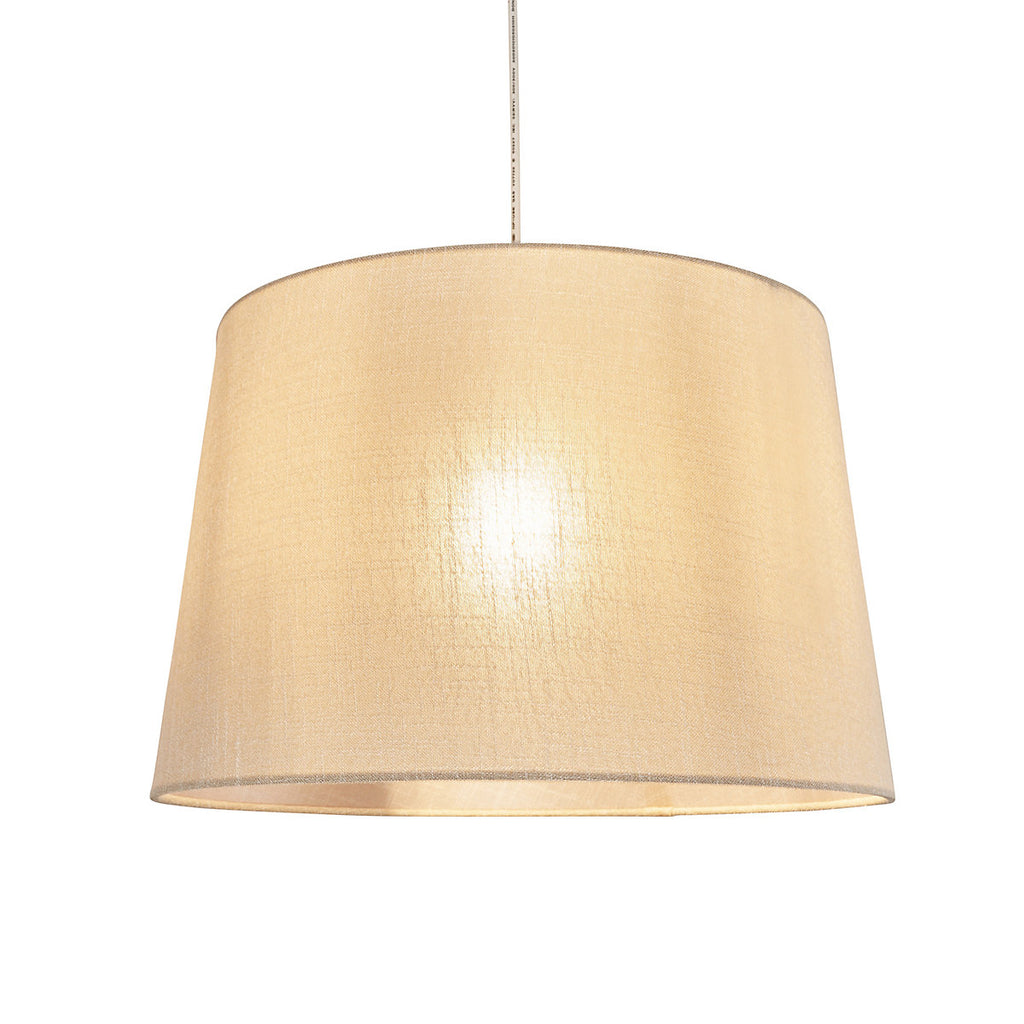 Inlight Petra Natural Woven effect Slubby Cylinder Light shade (D)40cm