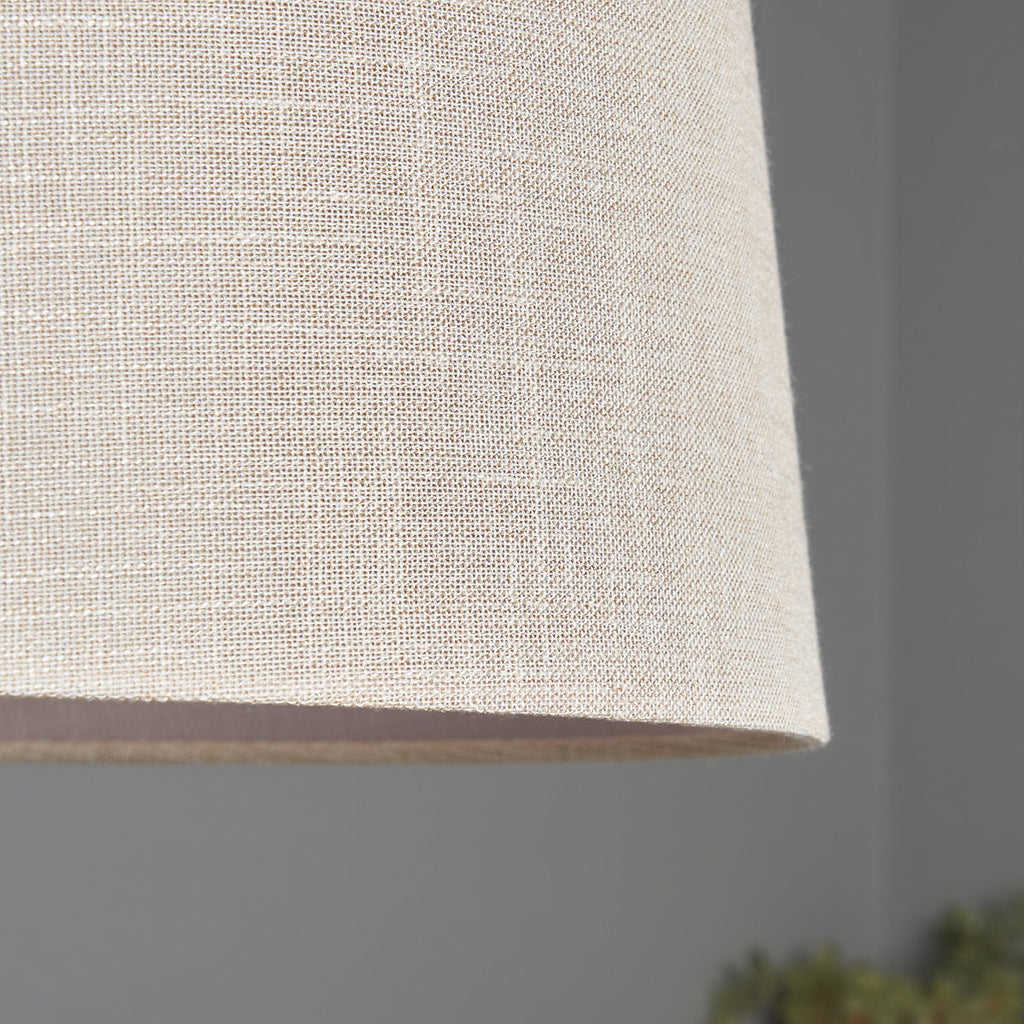 Inlight Petra Natural Woven effect Slubby Cylinder Light shade (D)40cm