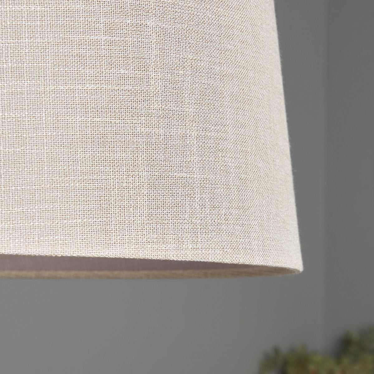 Inlight Petra Natural Woven effect Slubby Cylinder Light shade (D)40cm