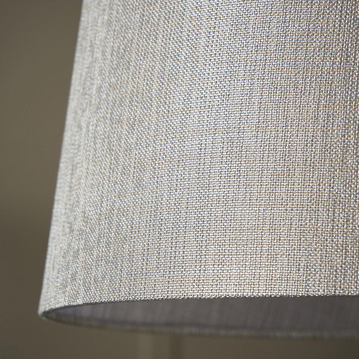 Inlight Ponte Light Grey Metallic effect Contemporary Cylinder Light shade (D)30cm