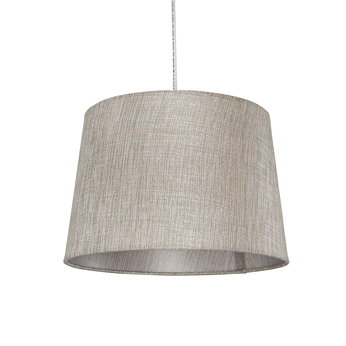 Inlight Ponte Light Grey Metallic effect Contemporary Cylinder Light shade (D)30cm