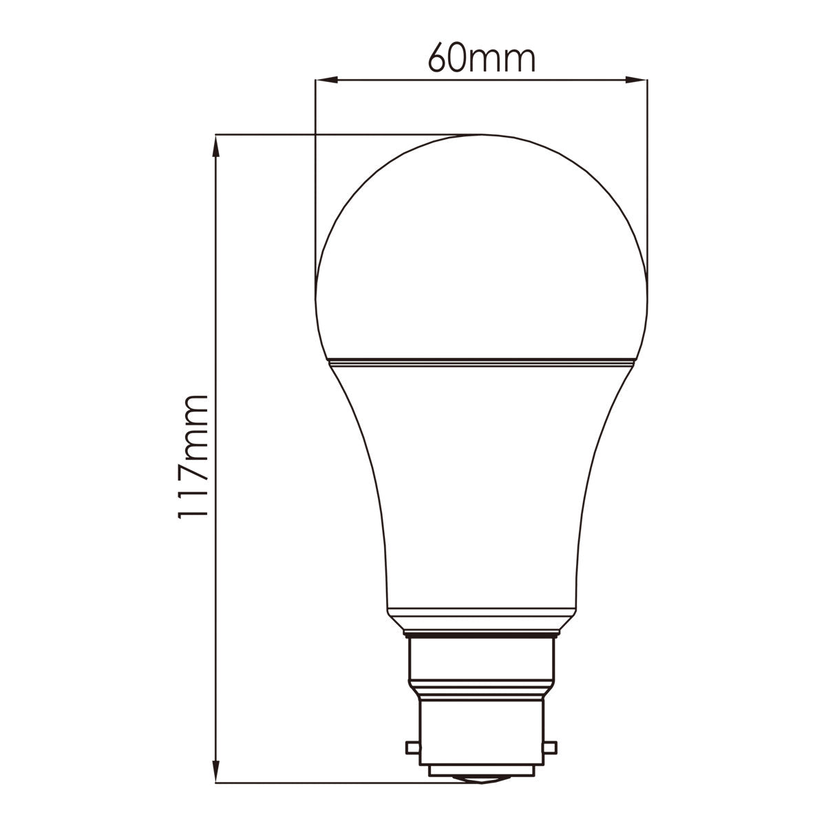 Jacobsen 11.2W 1521lm 220° A60 Cool white LED Dimmable Light bulb, Pack of 2