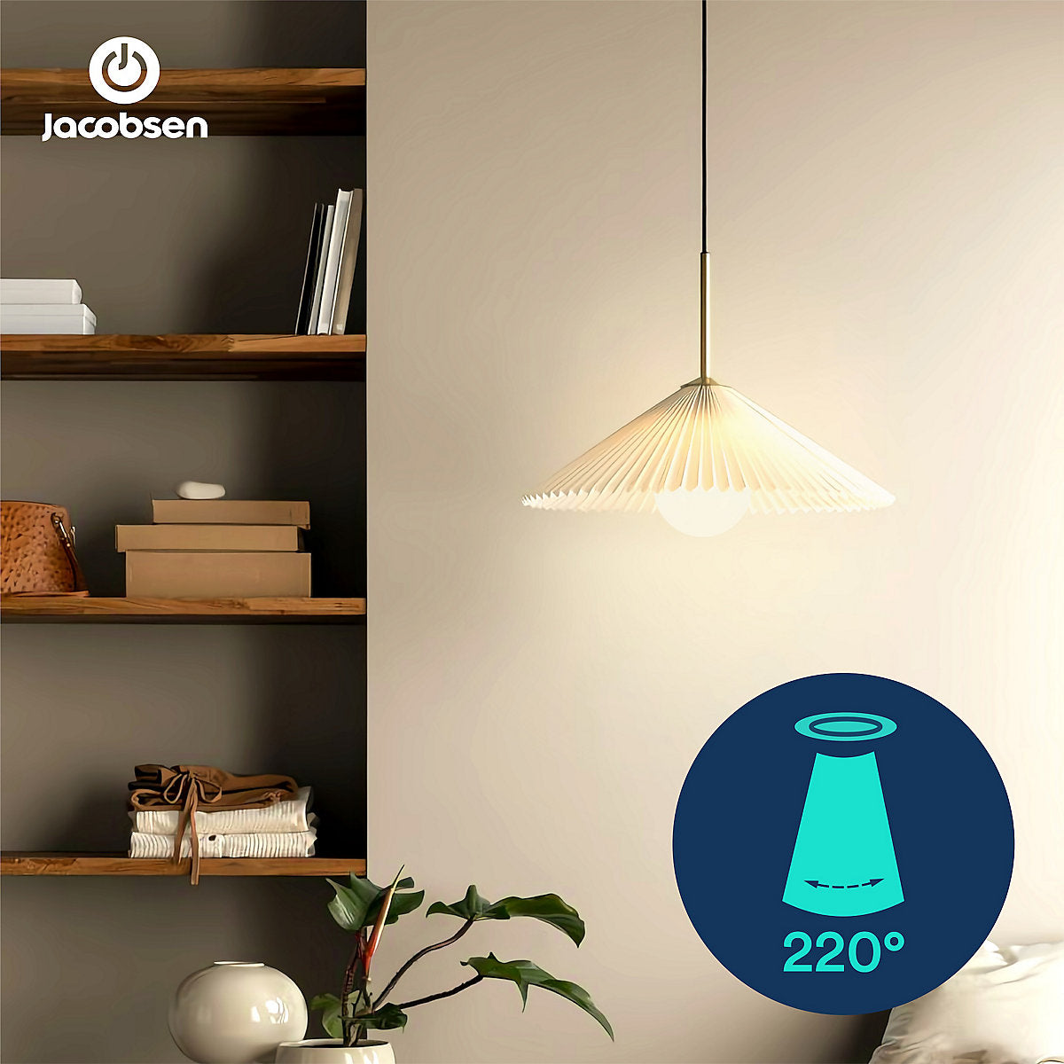 Jacobsen 11.2W 1521lm 220° A60 Cool white LED Dimmable Light bulb, Pack of 2