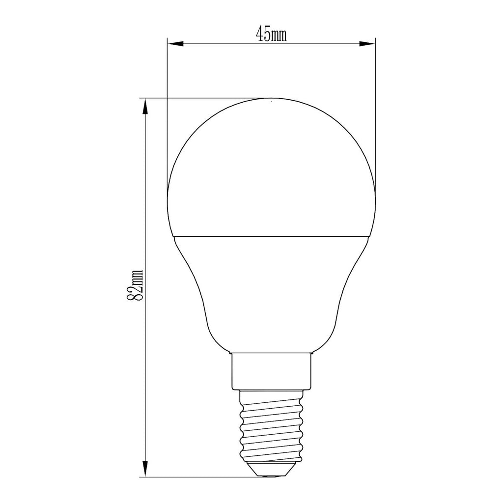 Jacobsen E14 3.4W 470lm 150° Mini globe Warm white LED Light bulb, Pack of 2