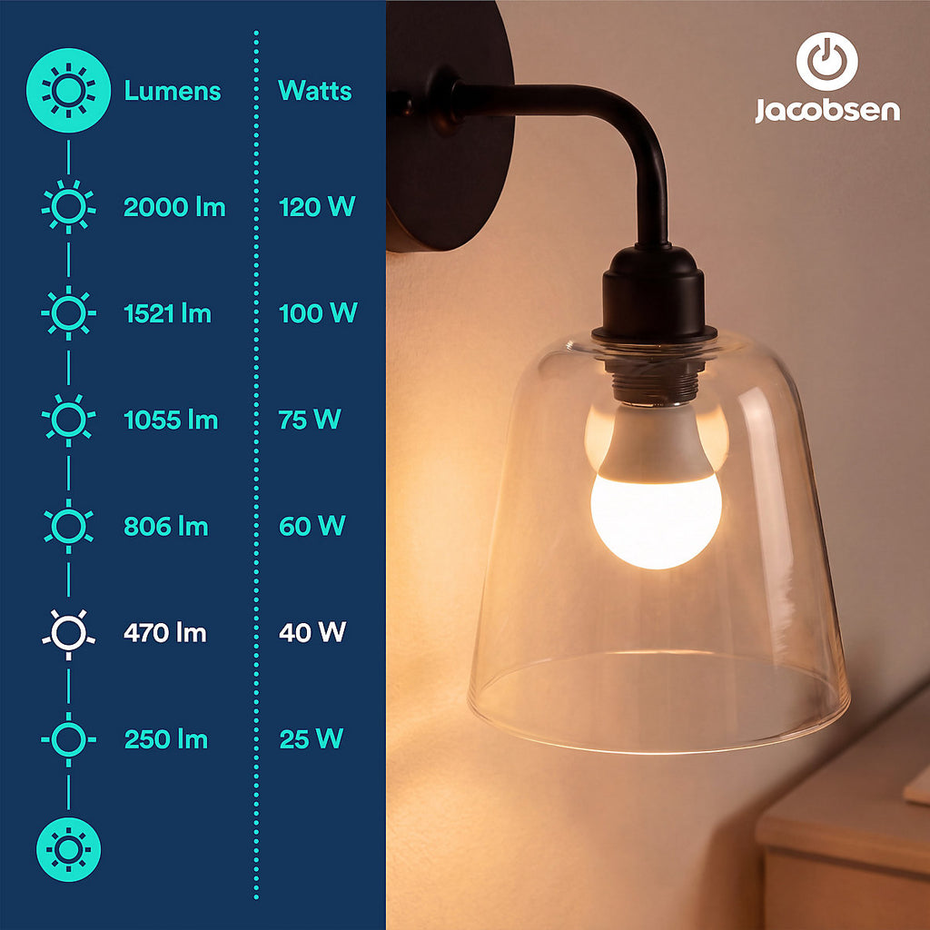 Jacobsen E14 3.4W 470lm 150° Mini globe Warm white LED Light bulb, Pack of 2