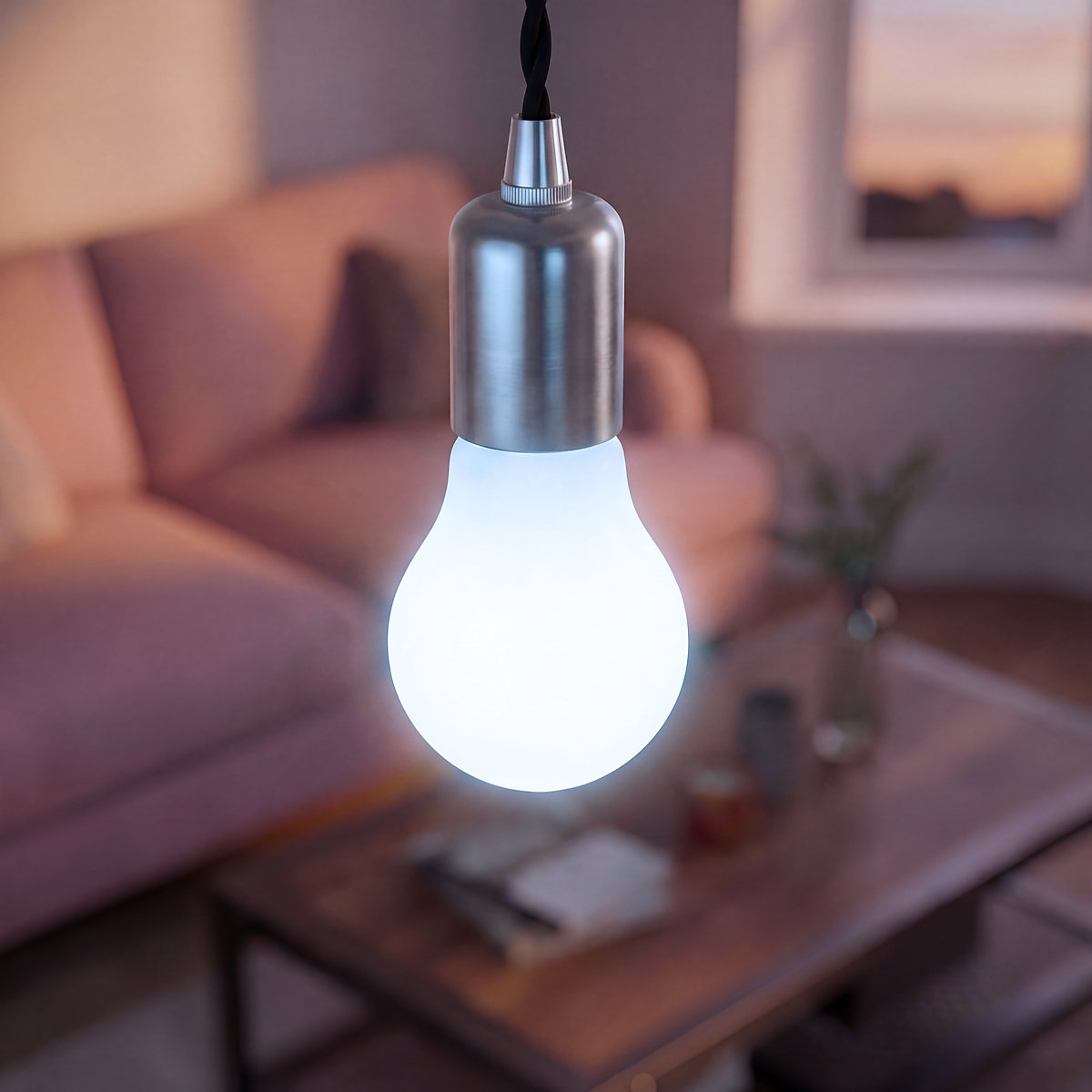 Jacobsen E27 3.4W 470lm 320° Milky Mini globe Cool white LED filament Light bulb, Pack of 2