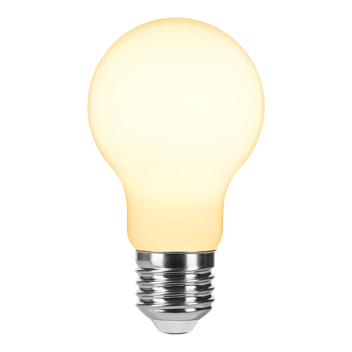 Jacobsen E27 5.9W 806lm 320° Milky A60 Warm white LED filament Dimmable Light bulb, Pack of 2