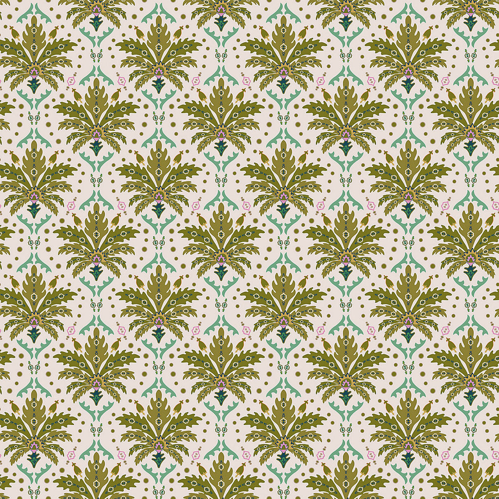 Joules Sophisticated Country Cream & Multicolour Palm Leaves Patterned Smooth Wallpaper