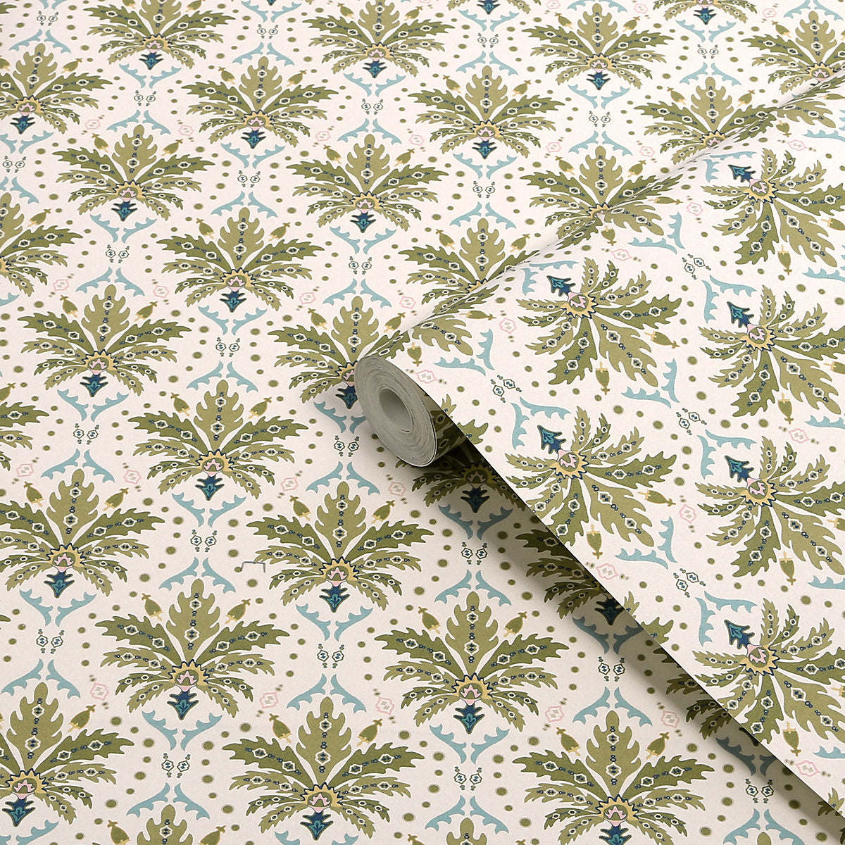 Joules Sophisticated Country Cream & Multicolour Palm Leaves Patterned Smooth Wallpaper