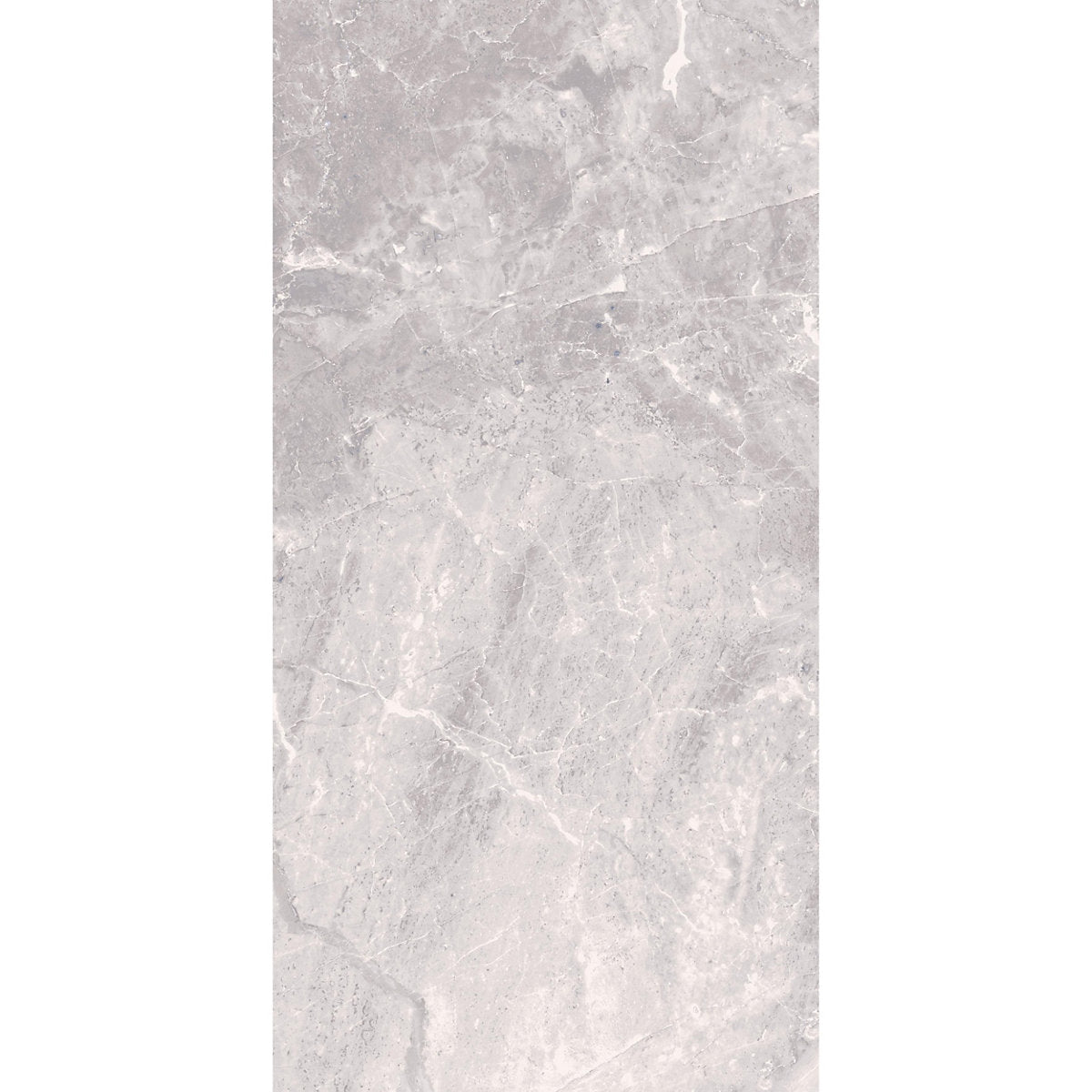 Kale Rockwell Grey Gloss Marble effect Ceramic Indoor Wall tile, Pack of 6, (L)600mm (W)300mm