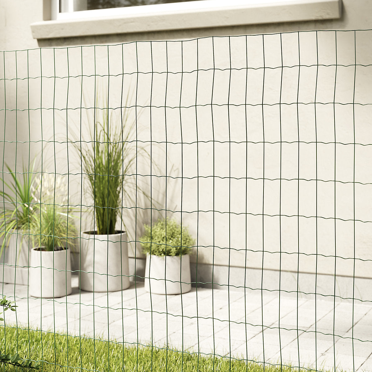 Klikstrom 50x100mm PVC-coated Wire mesh roll, (L)10m (H)0.6m