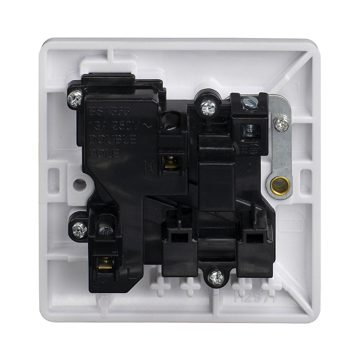 LAP Single 13A Switched Socket & Colour matched inserts, Pack of 5
