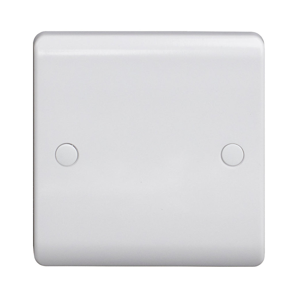 LAP White 1 gang Raised slim profile Blanking plate