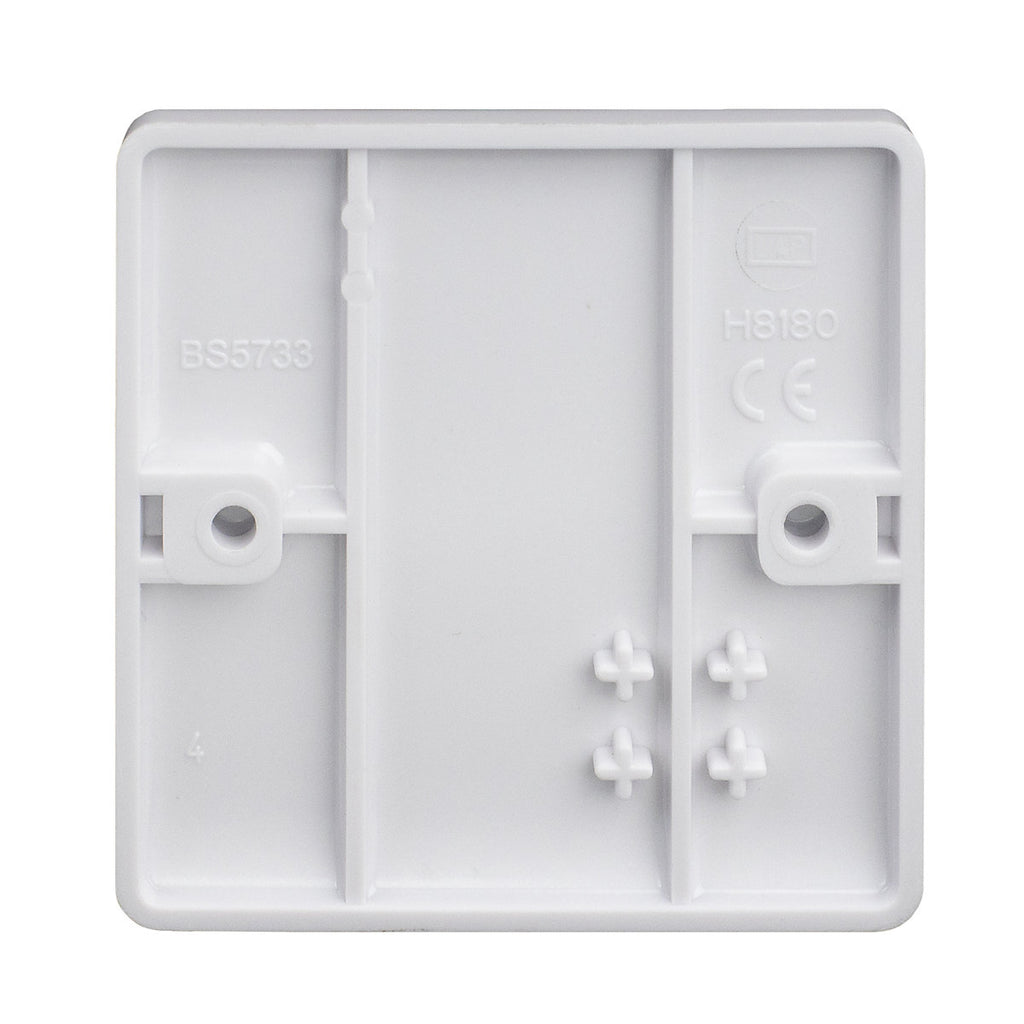 LAP White 1 gang Raised slim profile Blanking plate