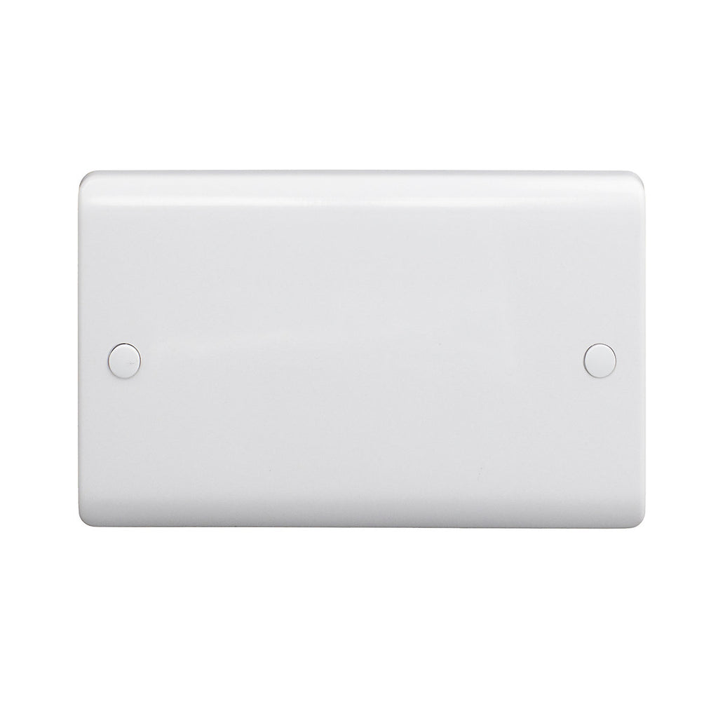 LAP White 2 gang Raised slim profile Blanking plate