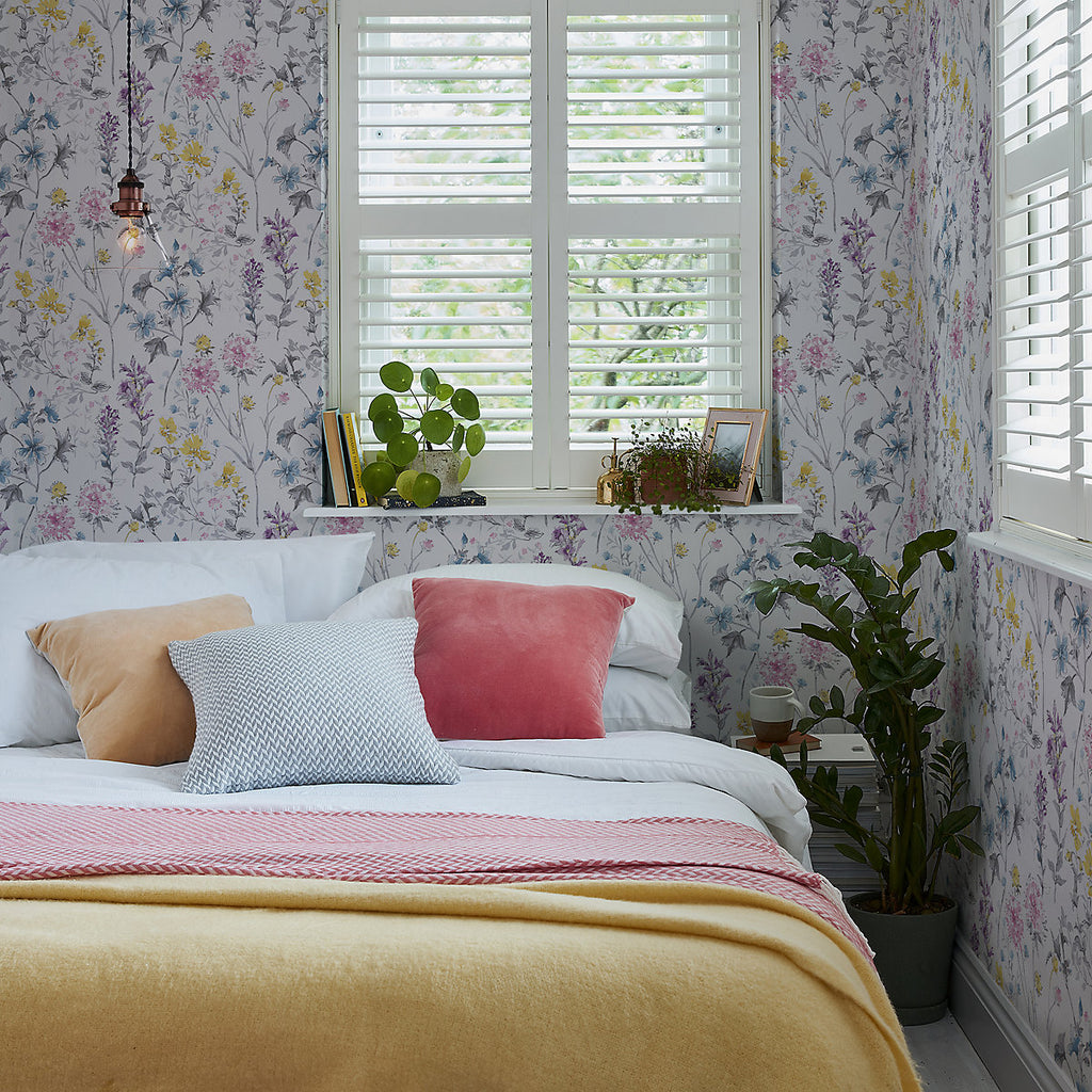 Laura Ashley Abstract Multicolour Wild meadow Smooth Wallpaper