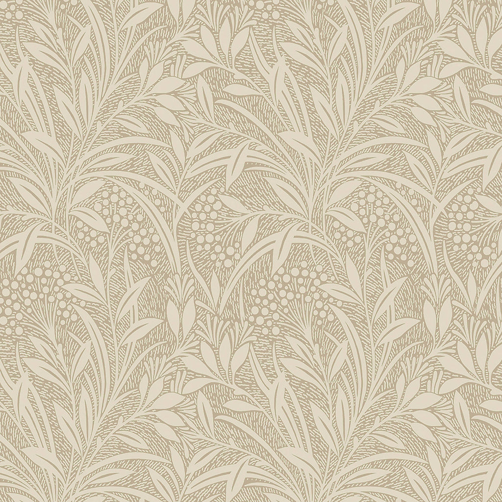 Laura Ashley Barley Neutral Leaf Smooth Wallpaper Sample