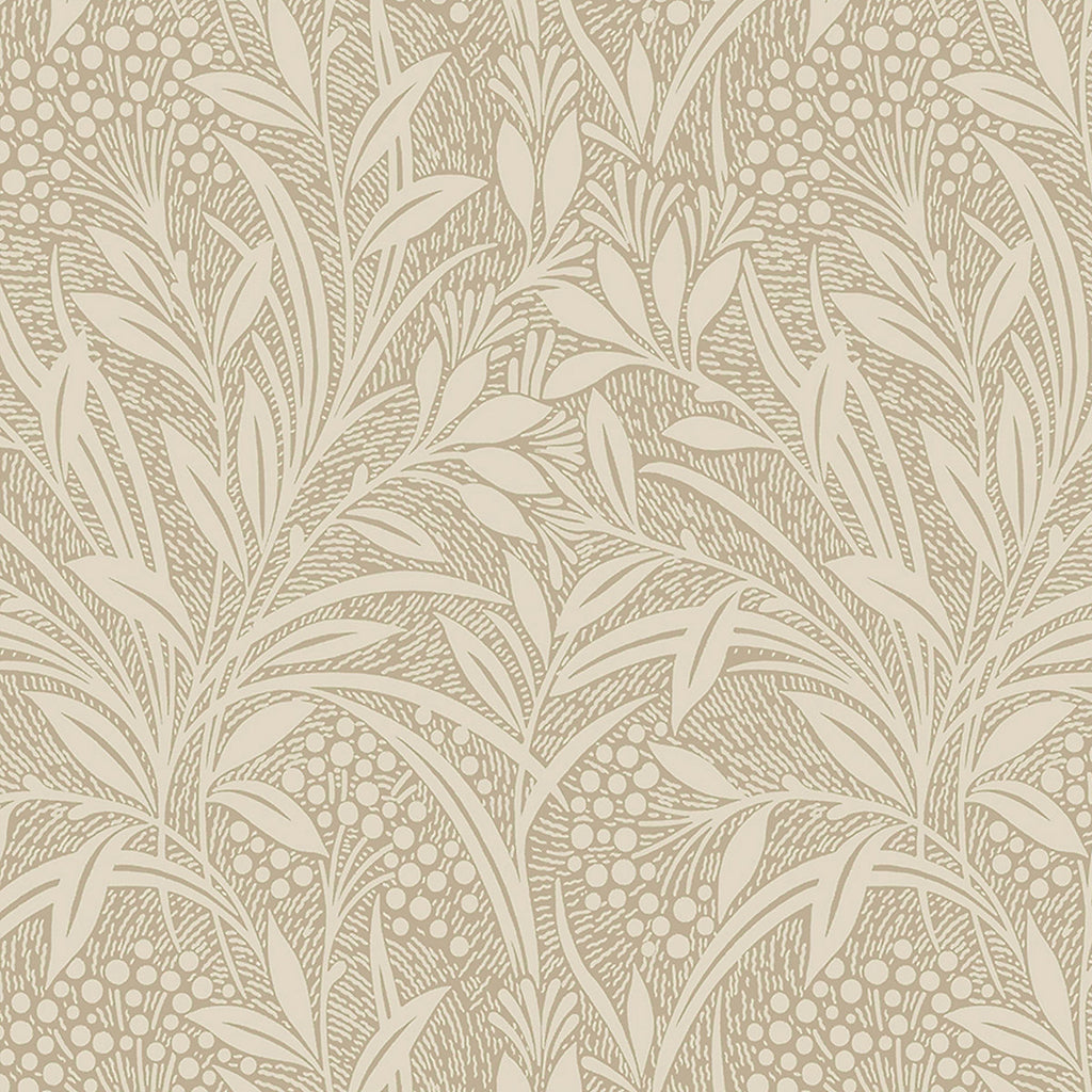 Laura Ashley Barley Neutral Leaf Smooth Wallpaper Sample