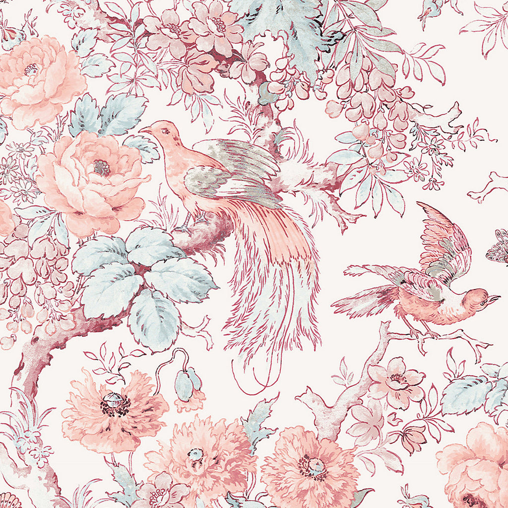 Laura Ashley Birtle Blush Floral Smooth Wallpaper