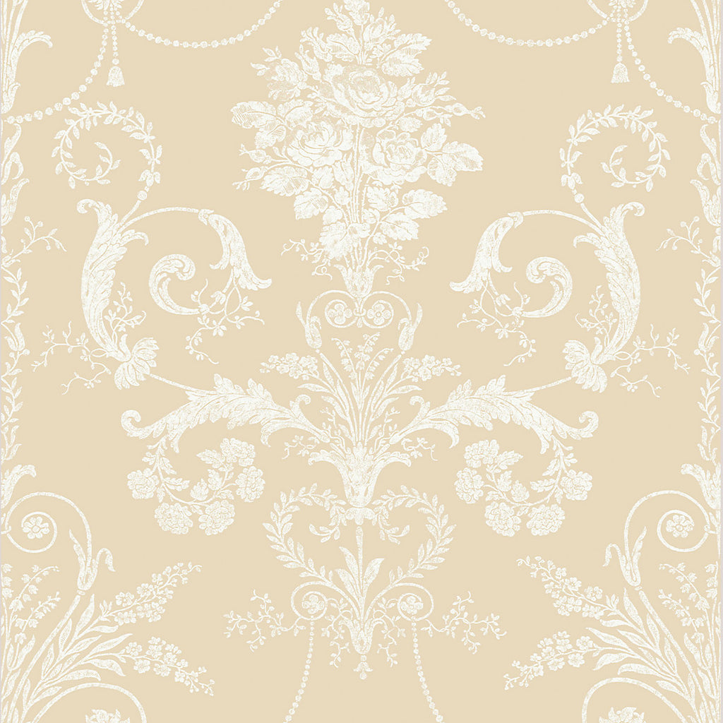 Laura Ashley Josette Linen Damask Smooth Wallpaper Sample