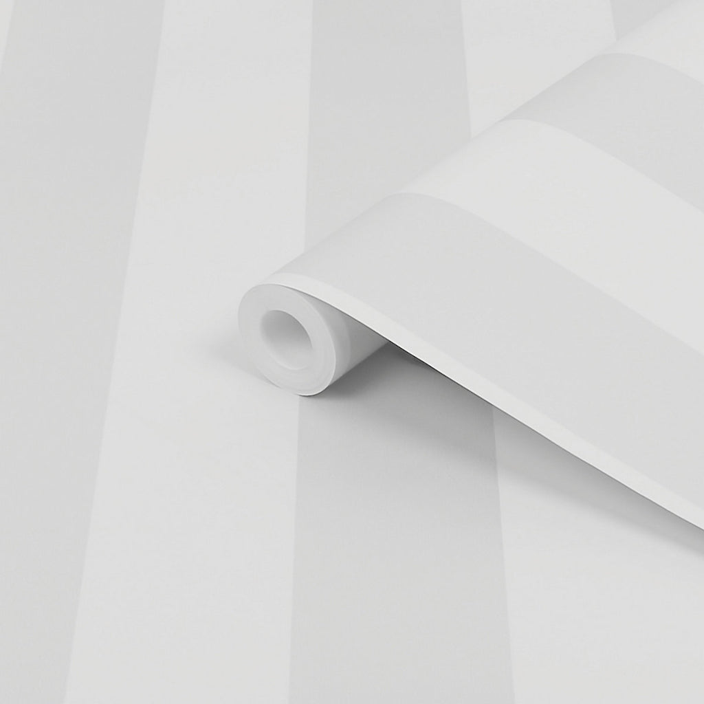 Laura Ashley Lille Silver effect Stripe Smooth Wallpaper