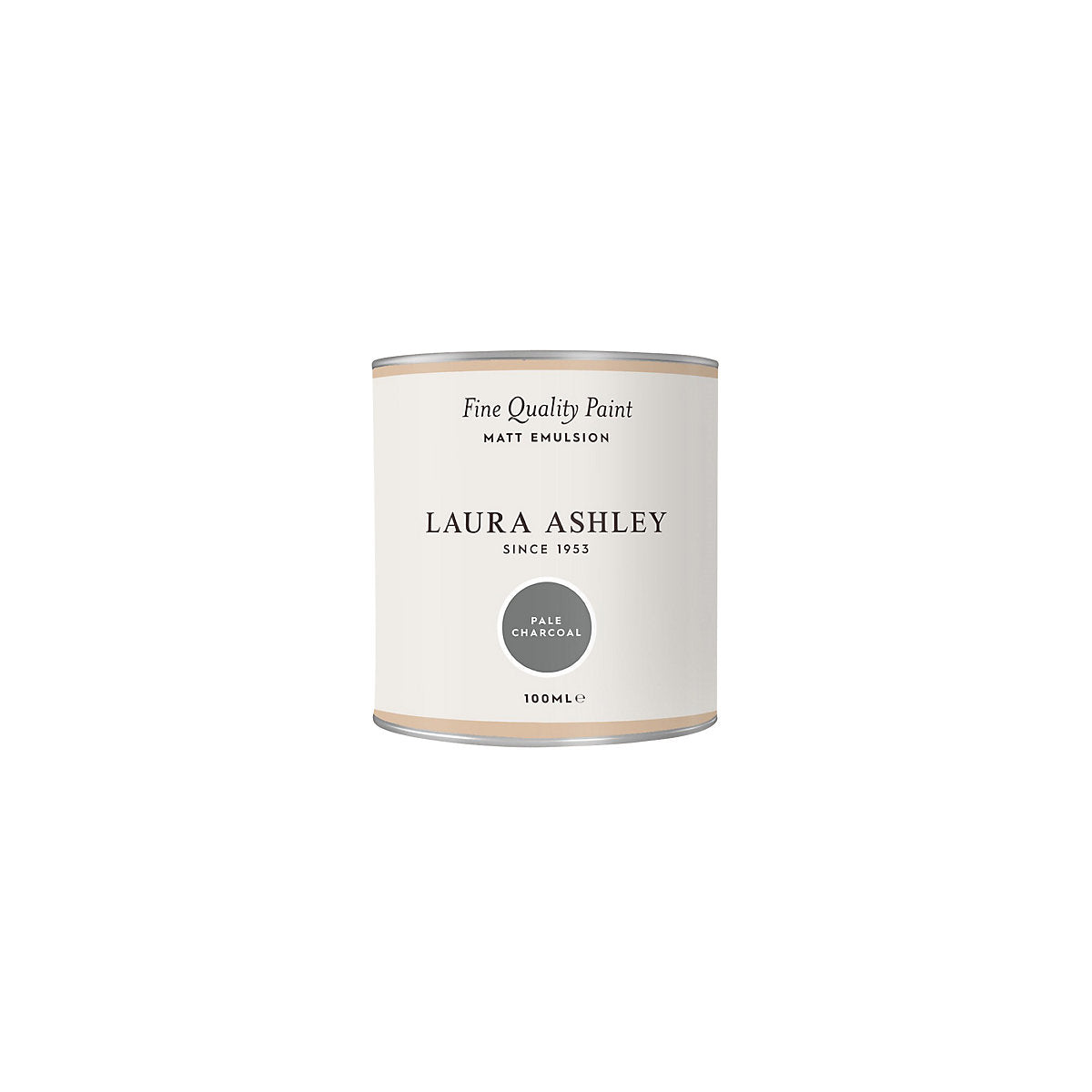 Laura Ashley Pale Charcoal Matt Emulsion paint, 100ml
