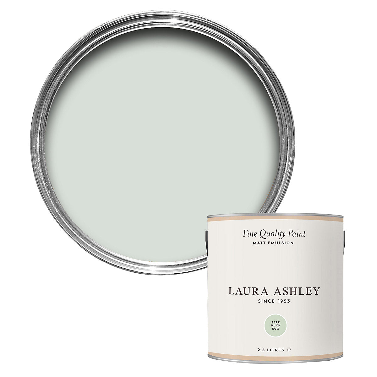 Laura Ashley Pale Duck Egg Matt Emulsion paint, 2.5L