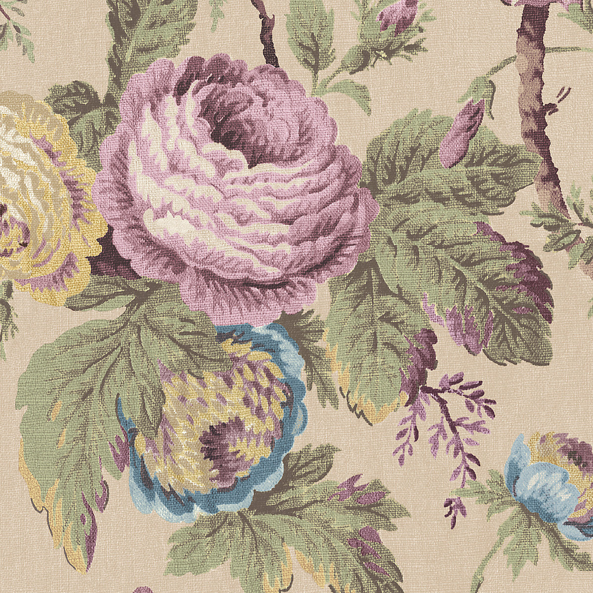 Laura Ashley Plaster Pink Floral Classic Smooth Wallpaper