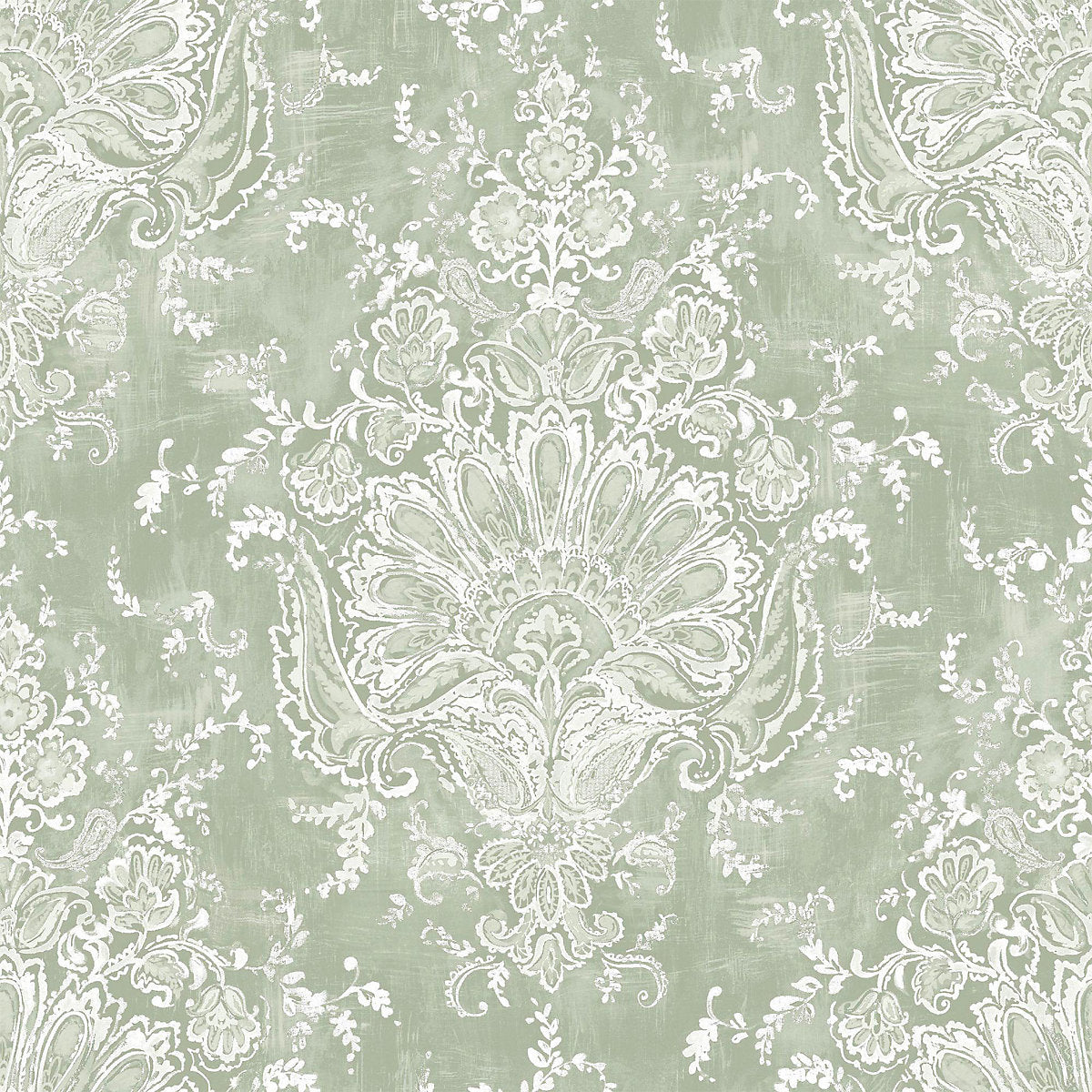 Laura Ashley Sage Patterned Smooth Wallpaper