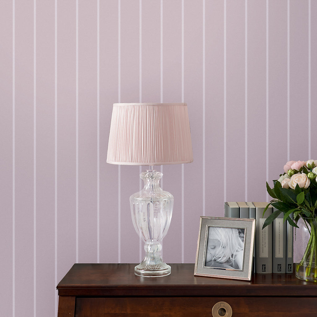 Laura Ashley Saltram Amethyst Stripe Smooth Wallpaper Sample