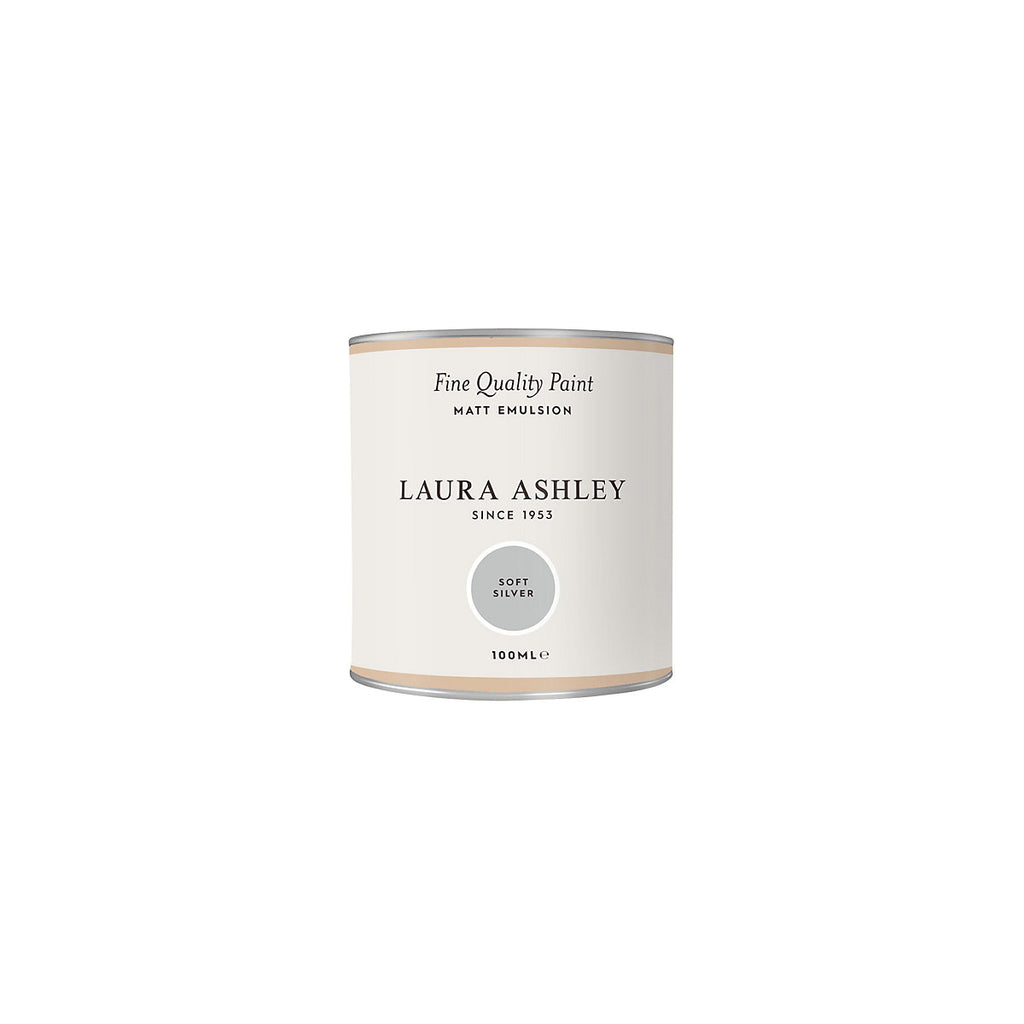 Laura Ashley Soft Silver Matt Emulsion paint, 100ml