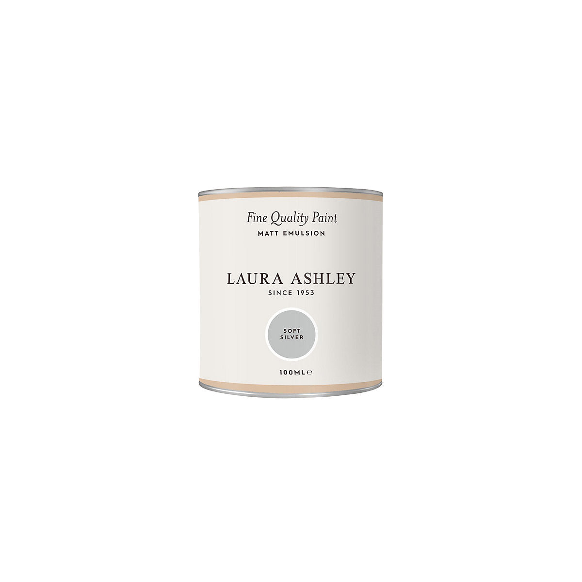 Laura Ashley Soft Silver Matt Emulsion paint, 100ml