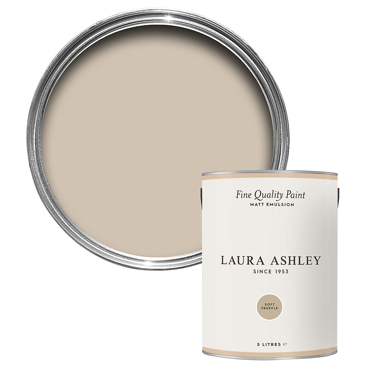 Laura Ashley Soft Truffle Matt Emulsion paint, 5L