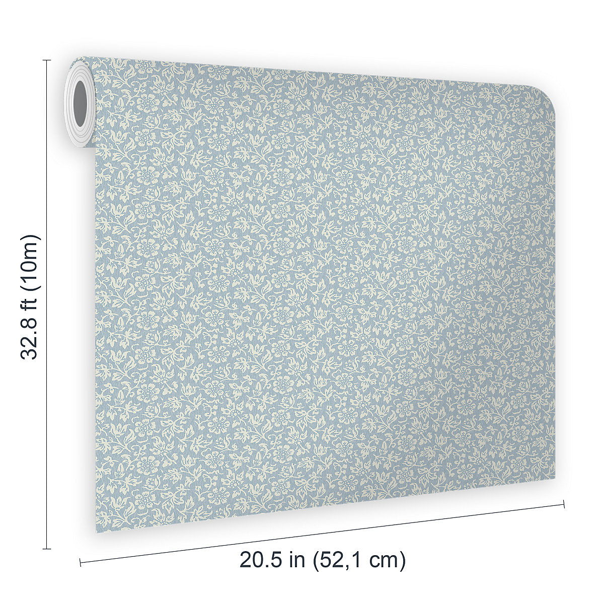 Laura Ashley The Wholesome Home Sweet Alyssum Pale Seaspray Blue Smooth Wallpaper