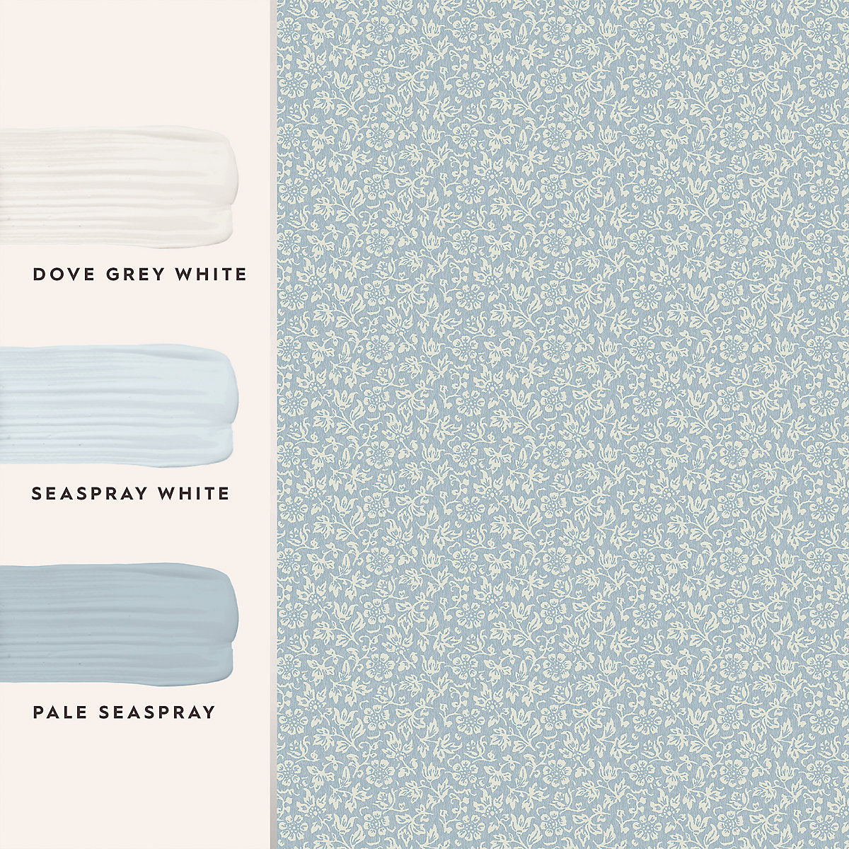 Laura Ashley The Wholesome Home Sweet Alyssum Pale Seaspray Blue Smooth Wallpaper