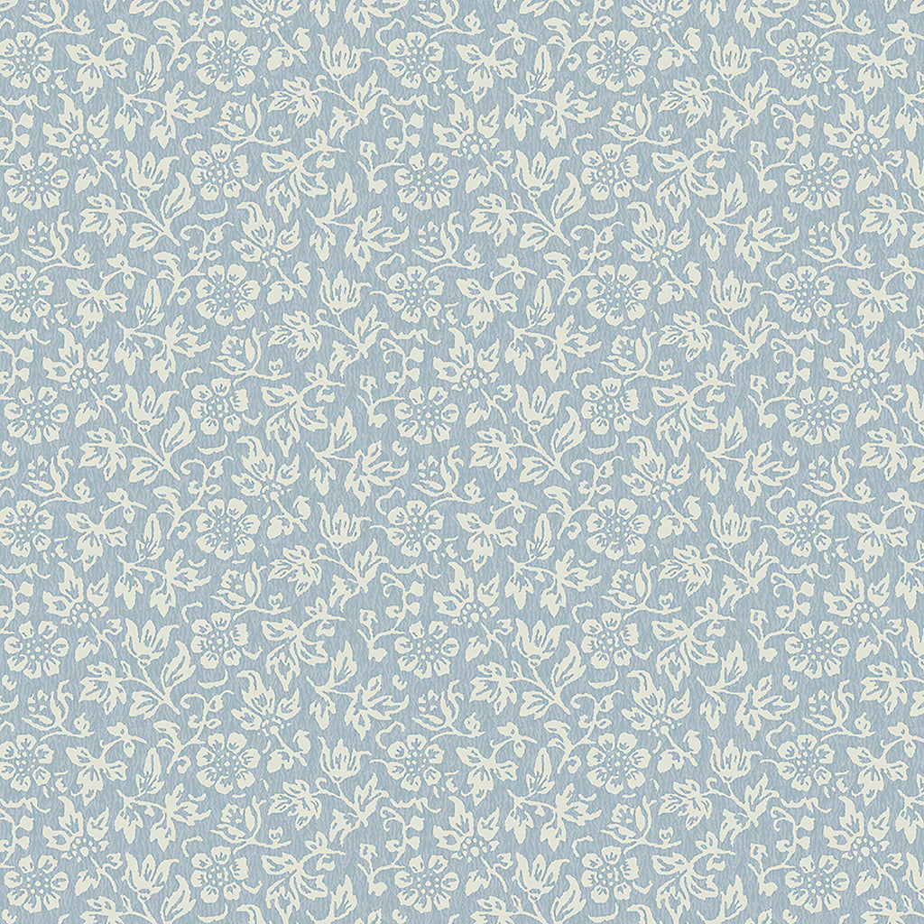 Laura Ashley The Wholesome Home Sweet Alyssum Pale Seaspray Blue Smooth Wallpaper