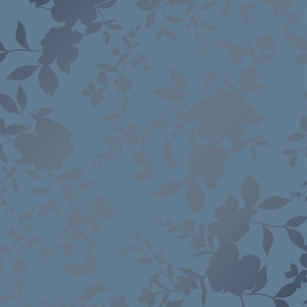 Laura Ashley Westbourne Midnight Blue Floral Smooth Wallpaper Sample