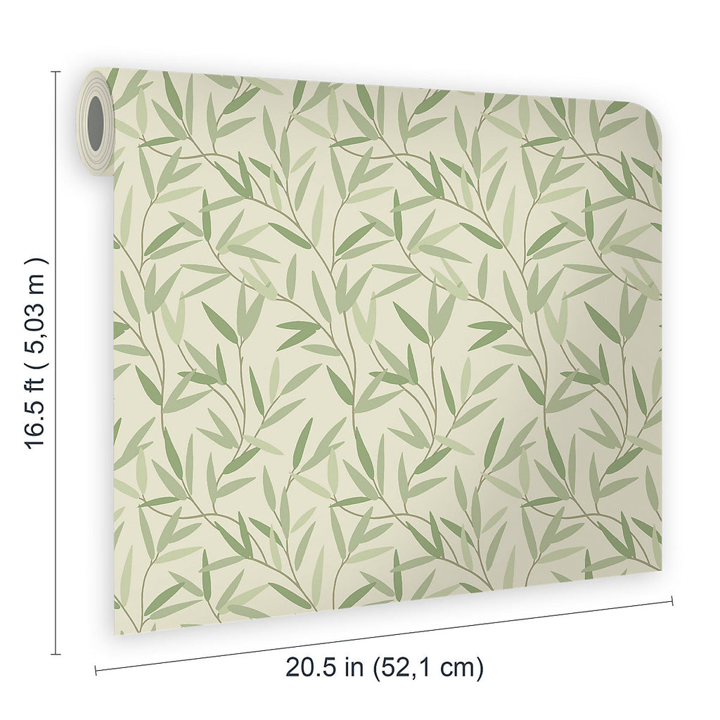 Laura Ashley Willow Hedgerow Leaf Smooth Wallpaper