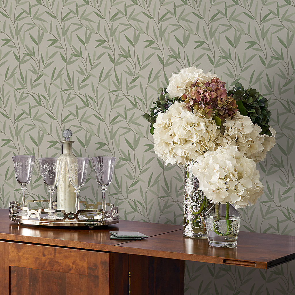 Laura Ashley Willow Hedgerow Leaf Smooth Wallpaper