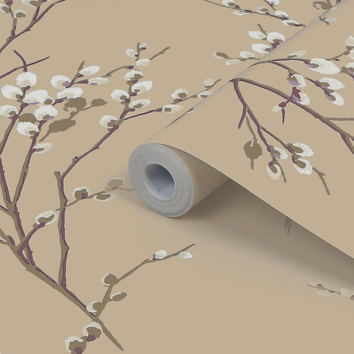 Laura Ashley Willow Neutral Floral Smooth Wallpaper