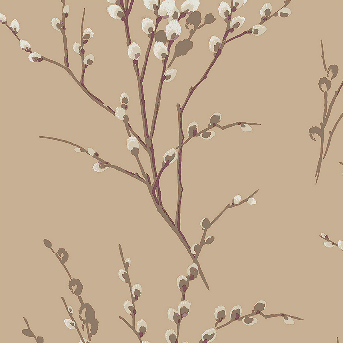 Laura Ashley Willow Neutral Floral Smooth Wallpaper
