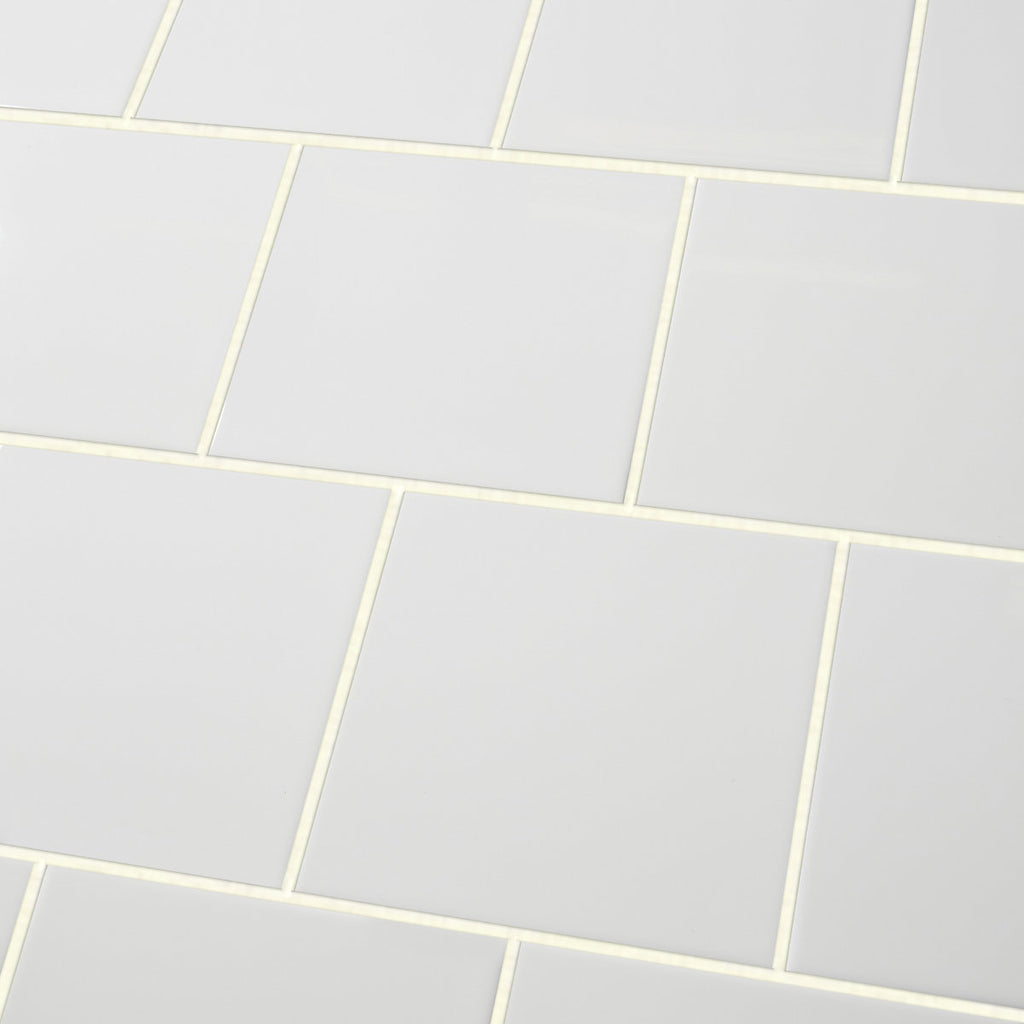 Leccia White Gloss Ceramic Indoor Wall Tile Sample