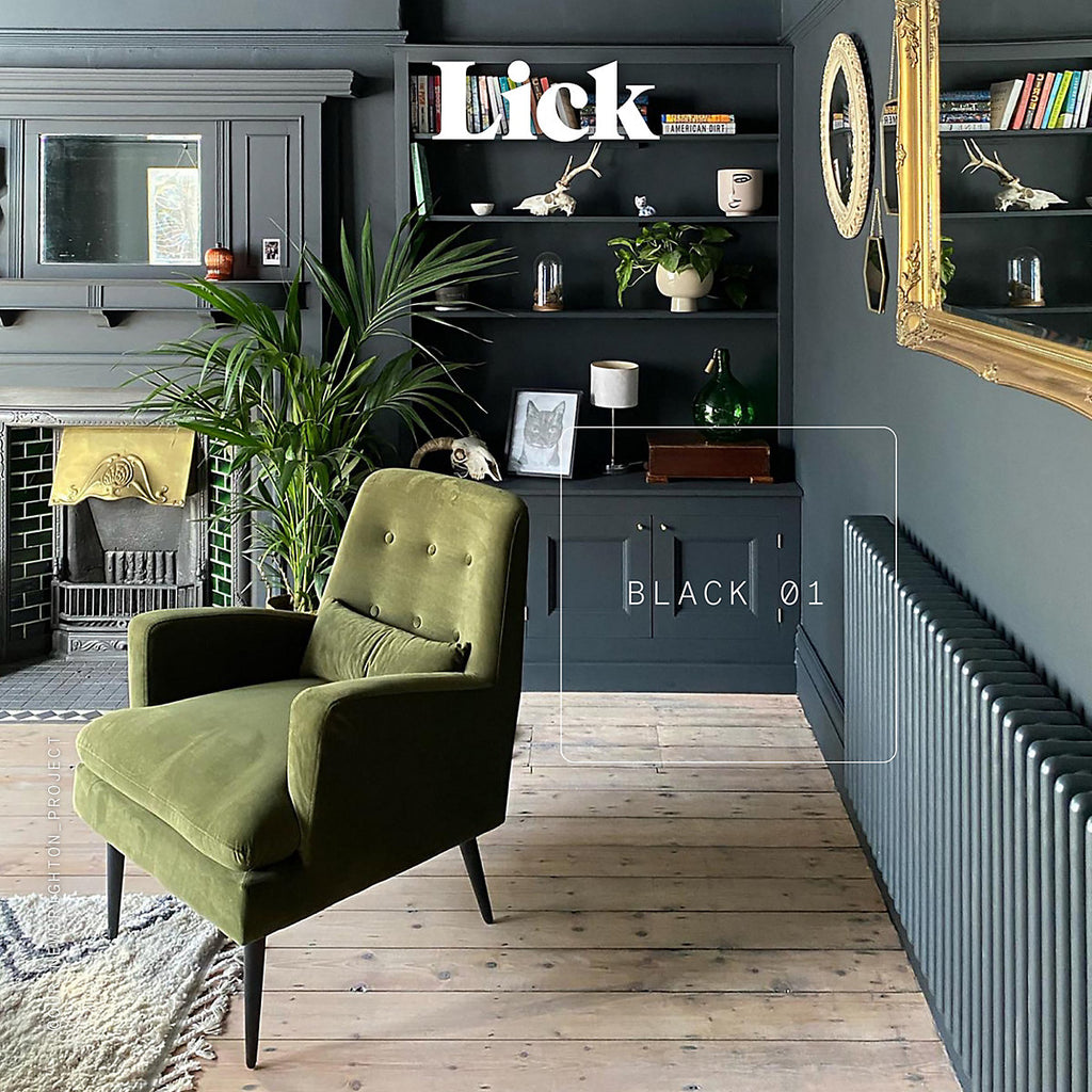 Lick Black 01 Matt Emulsion paint, 2.5L